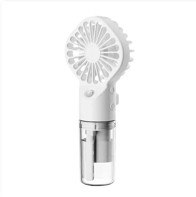 Portable Mini Spray Fan – USB Rechargeable, 4 Speeds, Cooling Mist