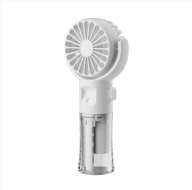 Portable Mini Spray Fan – USB Rechargeable, 4 Speeds, Cooling Mist