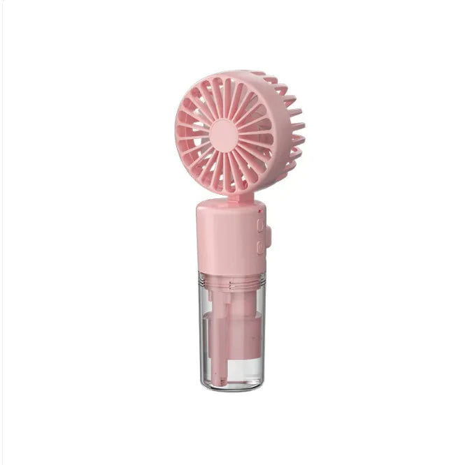 Portable Mini Spray Fan – USB Rechargeable, 4 Speeds, Cooling Mist