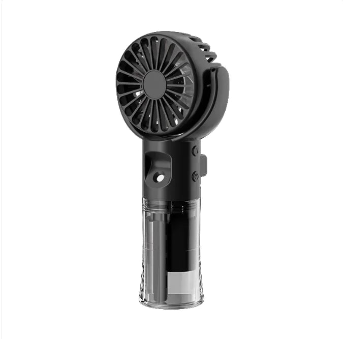 Portable Mini Spray Fan – USB Rechargeable, 4 Speeds, Cooling Mist