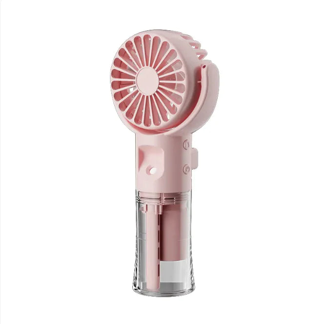 Portable Mini Spray Fan – USB Rechargeable, 4 Speeds, Cooling Mist