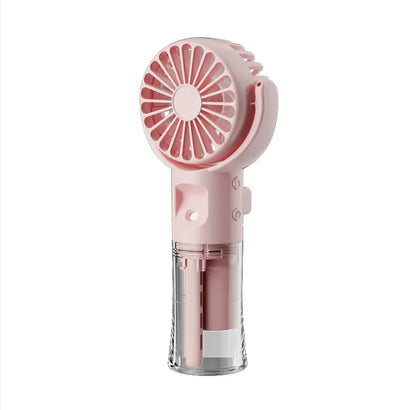 Portable Mini Spray Fan – USB Rechargeable, 4 Speeds, Cooling Mist