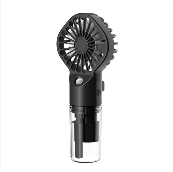 Portable Mini Spray Fan – USB Rechargeable, 4 Speeds, Cooling Mist